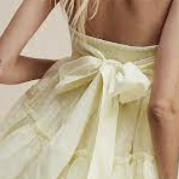Free People Theo Summer Puff Mini Dress, XL, Yellow, NWT - Picture 4 of 10